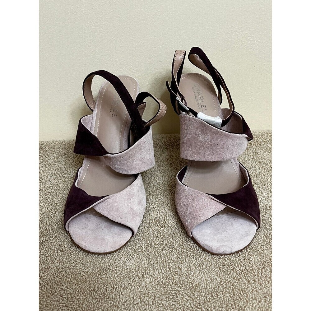 Charles by Charles David Suede 3-3.9 Inch Heels Size 8M - Leather Uppers